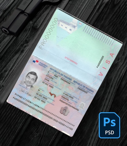 Panama passport new 2019-present PSD